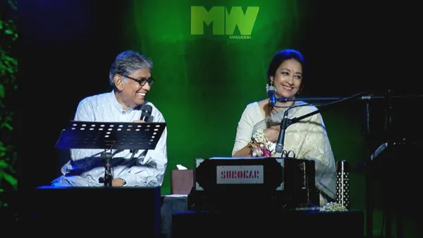 একসঙ্গে আফজাল হোসেন ও শামা রহমান