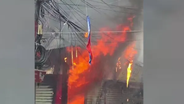 মাধবদীতে আগুনে পুড়ল ৭ দোকান