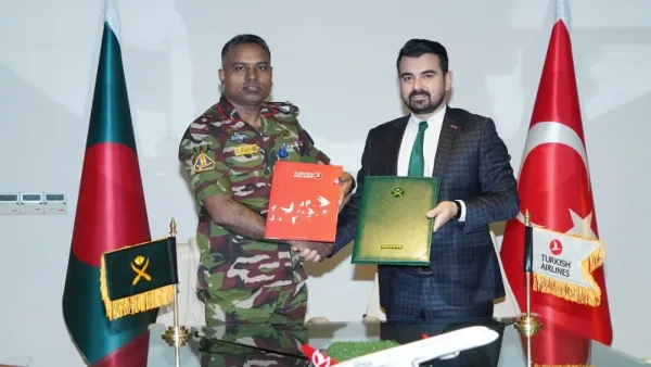 বাংলাদেশ সেনাবাহিনী ও টার্কিস এয়ারলাইন্স এর মধ্যে সমঝোতা স্মারক স্বাক্ষর