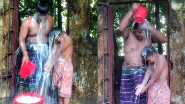 স্ত্রীর সঙ্গে বিচ্ছেদের পর ছেলেকে নিয়ে দুধ দিয়ে গোসল করলেন সাইফুল