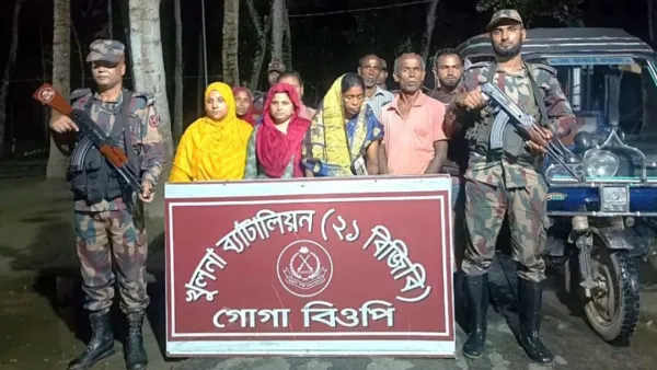 অবৈধভাবে ভারতে যাওয়ার সময় ৮ নারী-পুরুষ আটক