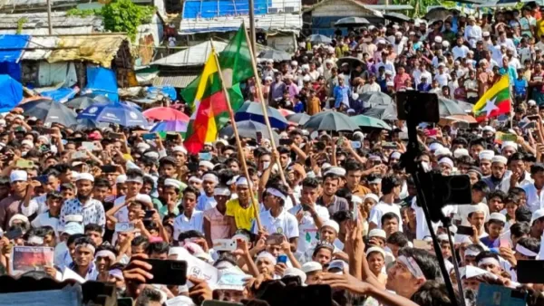 গণহত্যার বিচার ও দেশে ফেরার দাবি রোহিঙ্গাদের