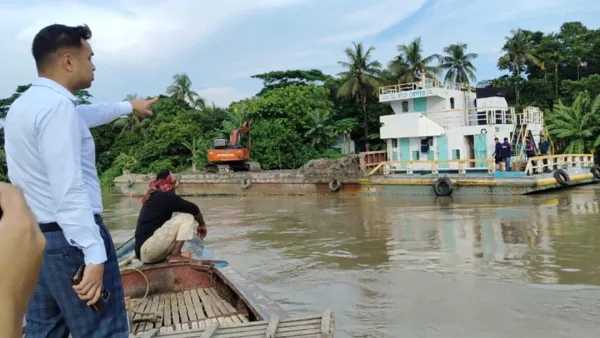 অবৈধভাবে বালু উত্তোলনের দায়ে জরিমানা