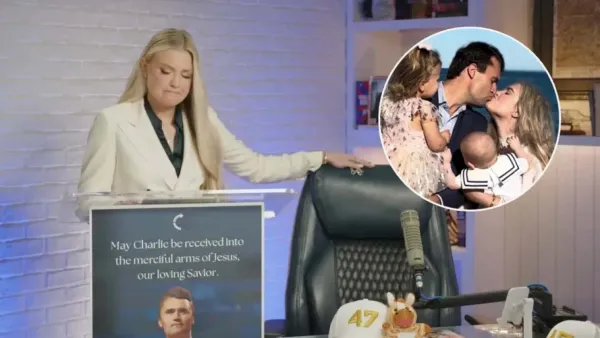 আবেগঘন ভাষণে চার্লি কার্কের স্ত্রী