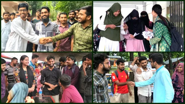 রাকসু নির্বাচন: উৎসবমুখর ক্যাম্পাসে জমজমাট প্রচারণা