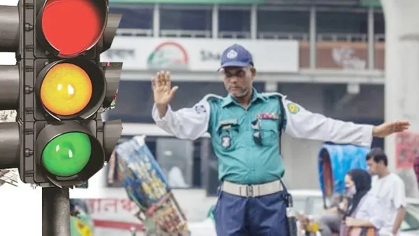 বাতি জ্বলে, তবু গাড়ি চলে ইশারায়
