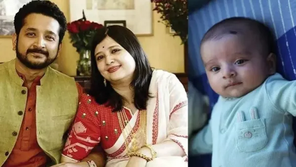 ছেলের মুখ প্রকাশ্যে আনলেন পরমব্রত-পিয়া