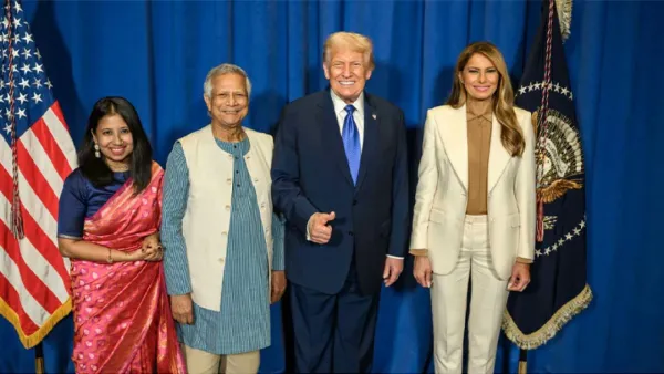 ট্রাম্প দম্পতির সঙ্গে প্রধান উপদেষ্টা ও তার মেয়ের ছবি প্রকাশ