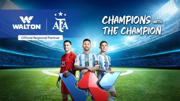 ওয়ালটনের বিজ্ঞাপনে দেখা যাবে মেসি-মার্টিনেজদের