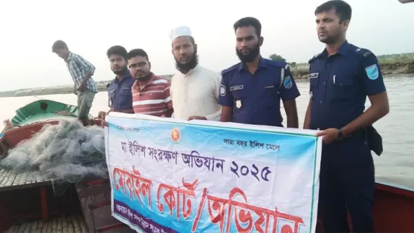 ইলিশ ধরায় ১৩ দিনে ১০০ জেলের কারাদণ্ড