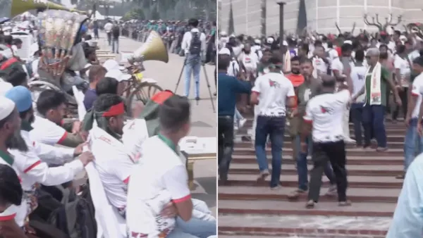 জাতীয় সংসদের দক্ষিণ প্লাজায় জুলাইযোদ্ধাদের অবস্থান, ক্ষোভ প্রকাশ 