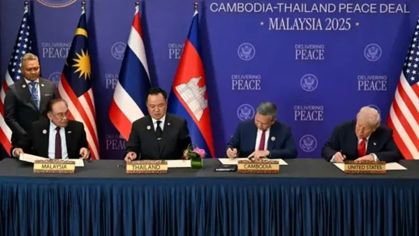 ট্রাম্পের উপস্থিতিতে থাইল্যান্ড-কম্বোডিয়া শান্তিচুক্তি সই