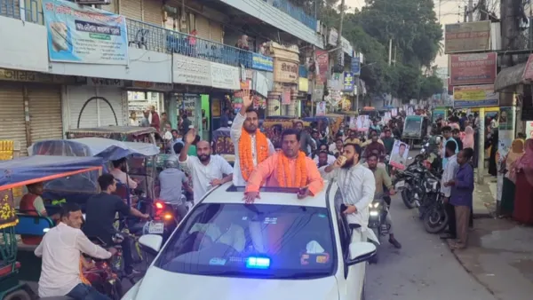 মোটরসাইকেল শোভাযাত্রা করলেন গণঅধিকার পরিষদের হানিফ