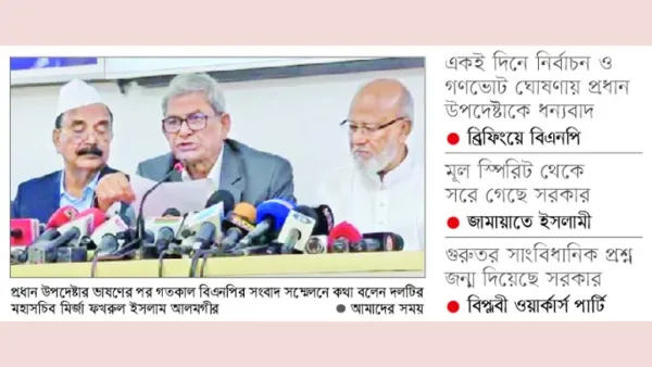 রাজনৈতিক দলগুলোর প্রতিক্রিয়া