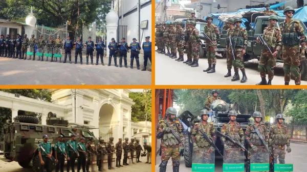 দেশজুড়ে সতর্ক অবস্থান আইনশৃঙ্খলা বাহিনীর