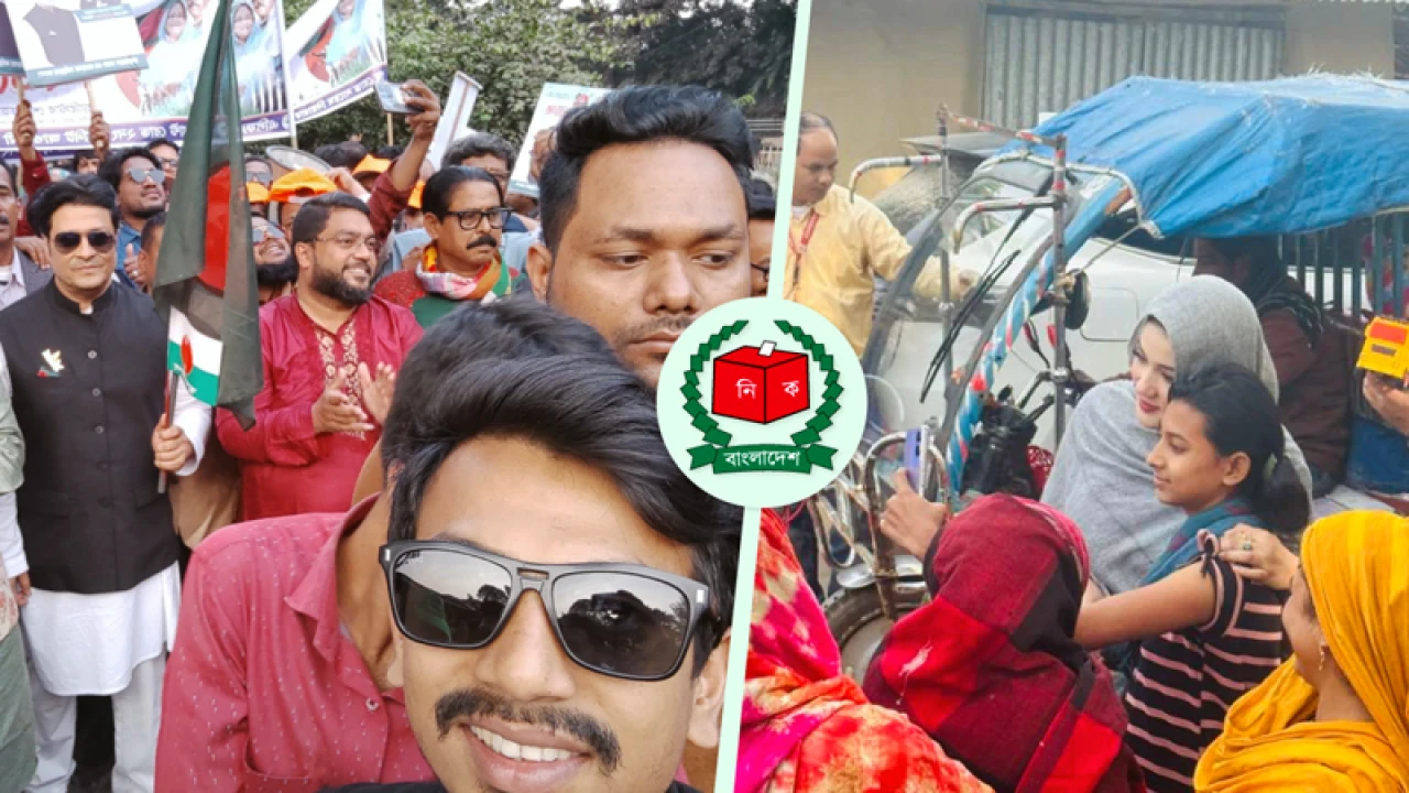 ভোট চাইছেন ফেরদৌস-মাহি, সেলফি তুলছে জনগণ