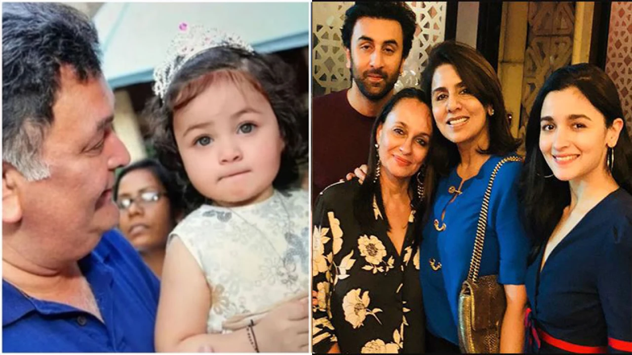 প্রয়াত ঋষি কাপুরের কোলে রণবীরকন্যা রাহা!