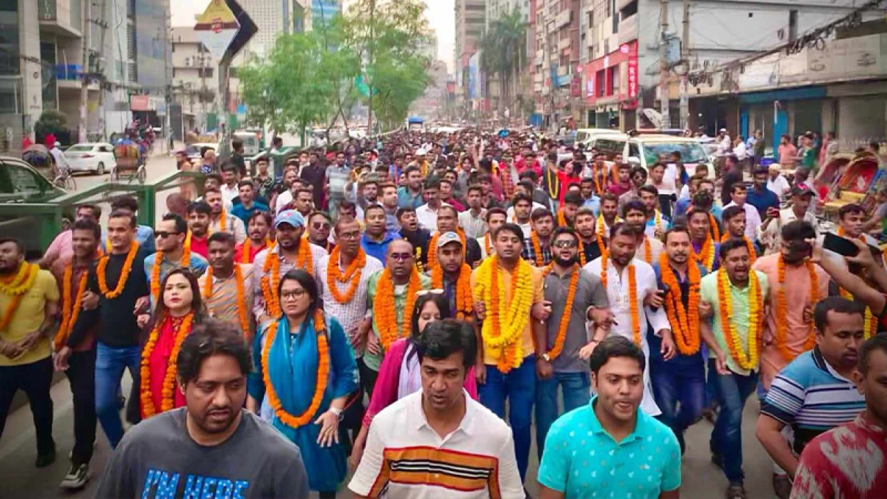 সদ্য কারামুক্তদের নিয়ে ছাত্রদলের বিক্ষোভ