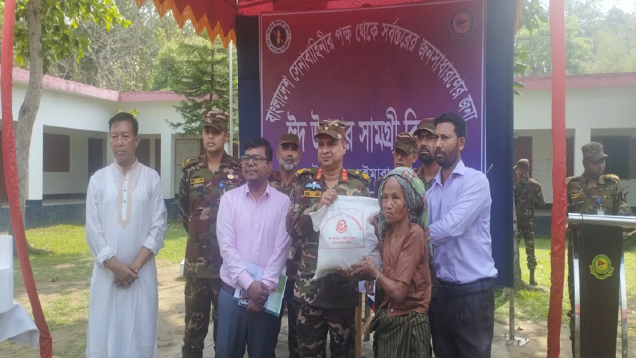 গুইমারায় ৪৫০ পরিবারকে সেনাবাহিনীর ঈদ উপহার