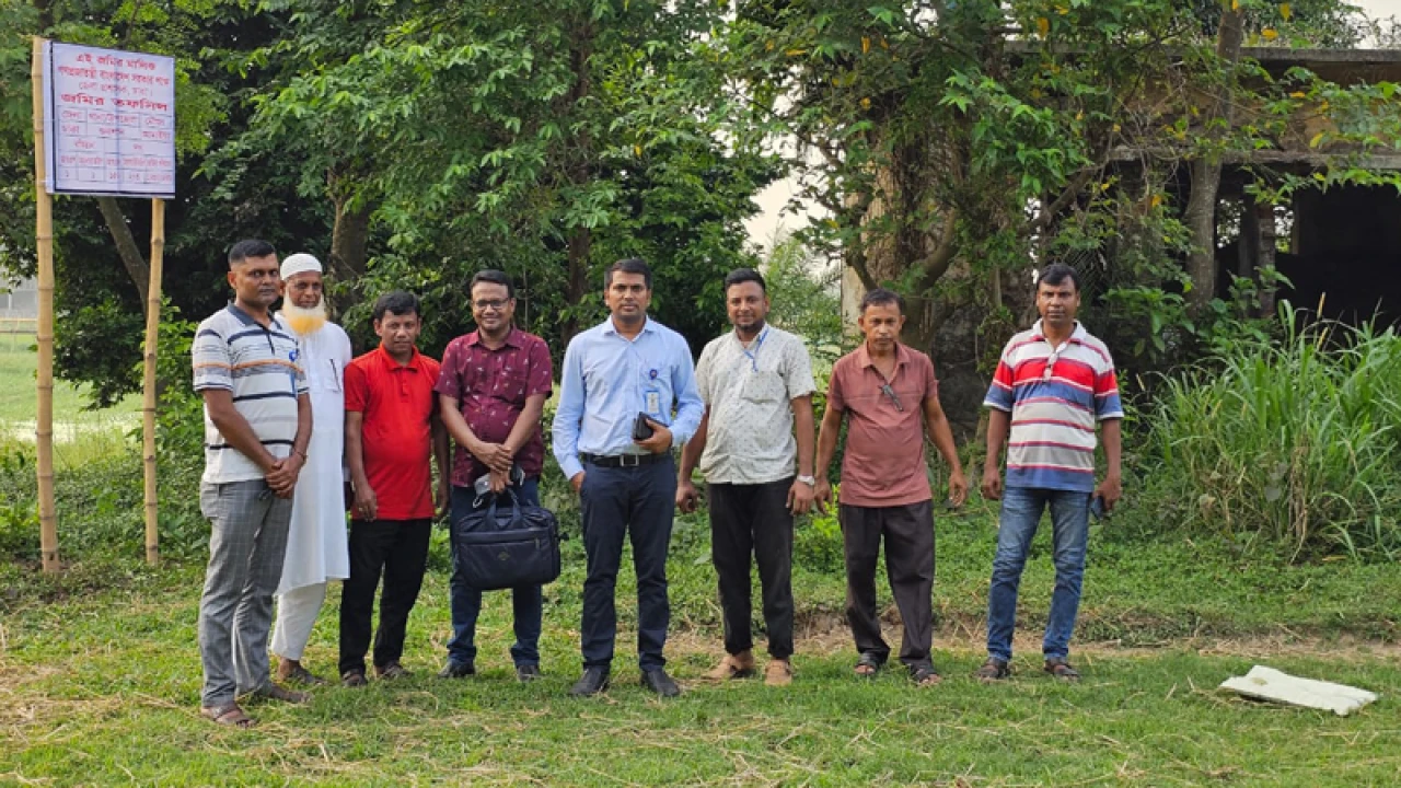 রাজধানীর আমাইয়া মৌজায় ১২৩ শতাংশ খাস জমি উদ্ধার