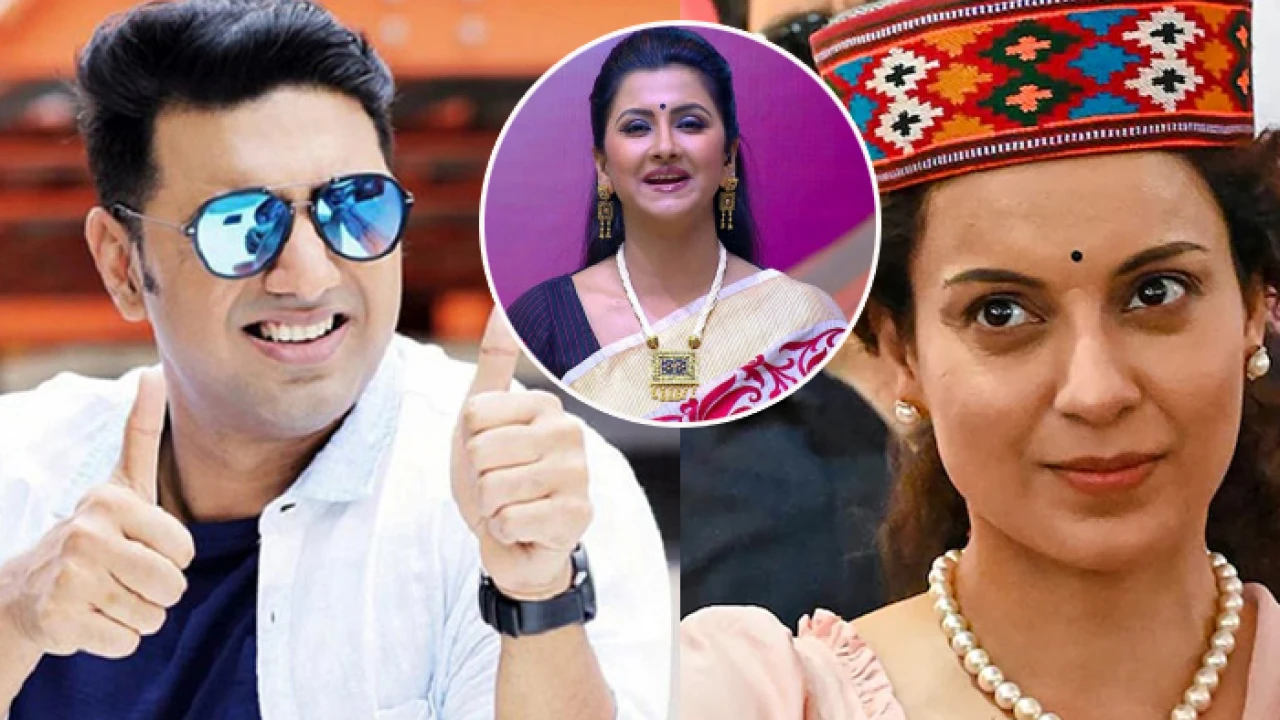 গণনার শুরুতেই কঙ্গনা-দেব-রচনার মুখে হাসি