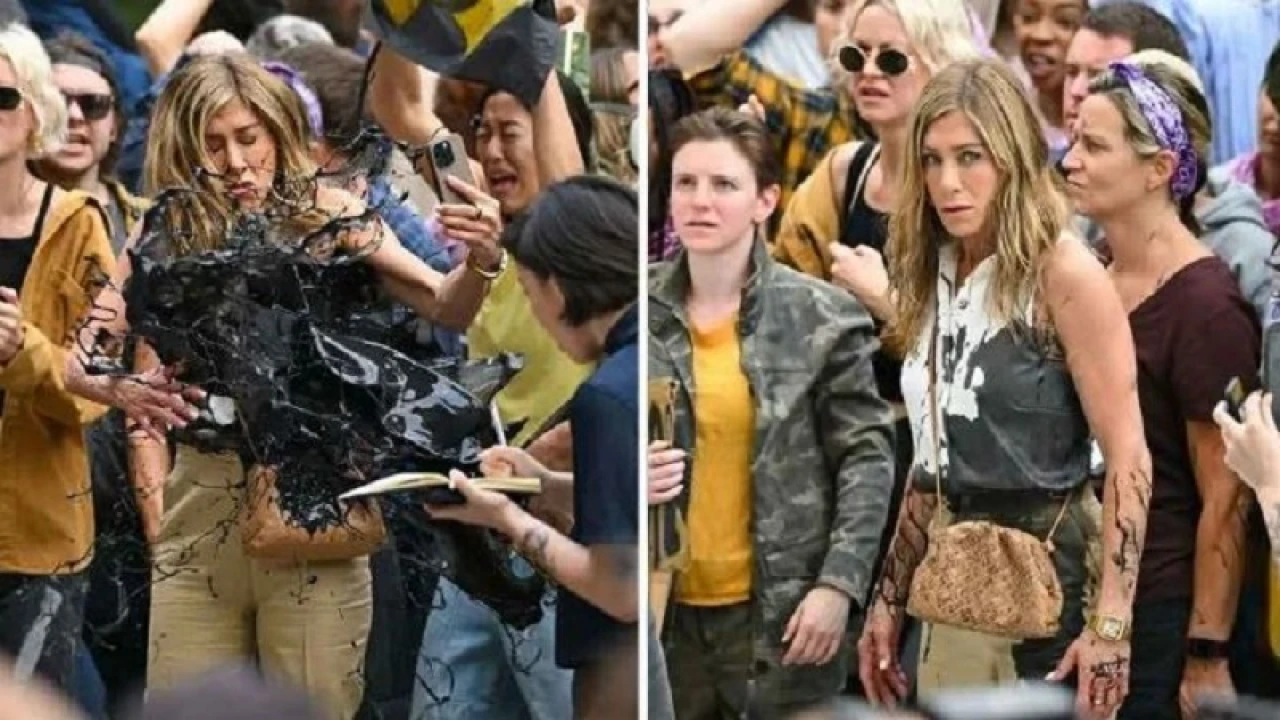 উপস্থাপিকাকে আলকাতরা ছুঁড়ে মারলেন বিক্ষোভকারীরা!