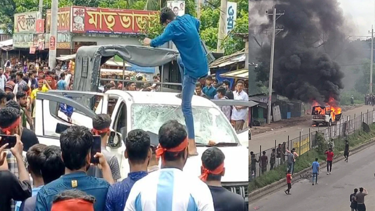 কুমিল্লায় এসিল্যান্ডের গাড়িতে আগুন