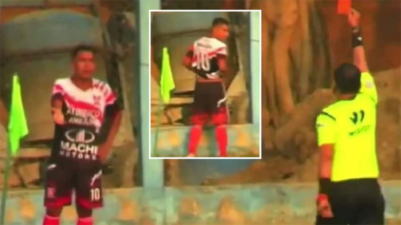 মাঠের পাশে প্রস্রাব করলেন ফুটবলার, দেখলেন লাল কার্ড