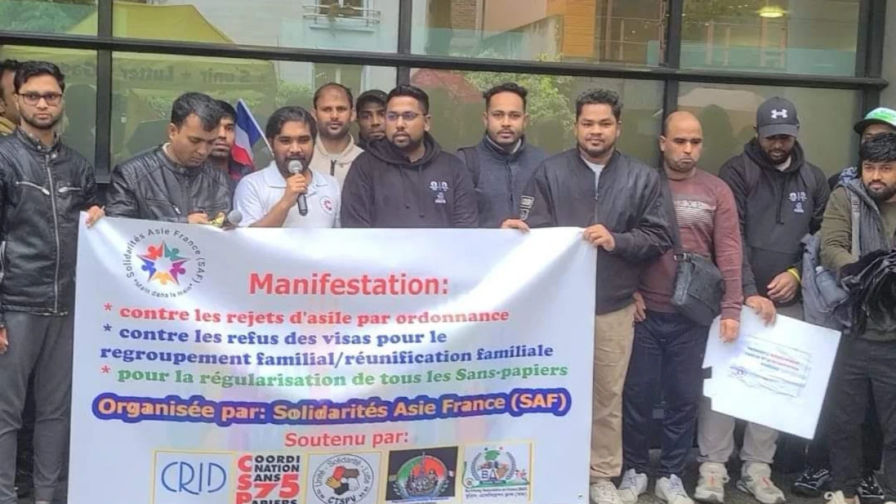 ফ্রান্সে অভিবাসী আশ্রয়প্রার্থীদের বিভিন্ন দাবি আদায়ে সাফের আন্দোলন