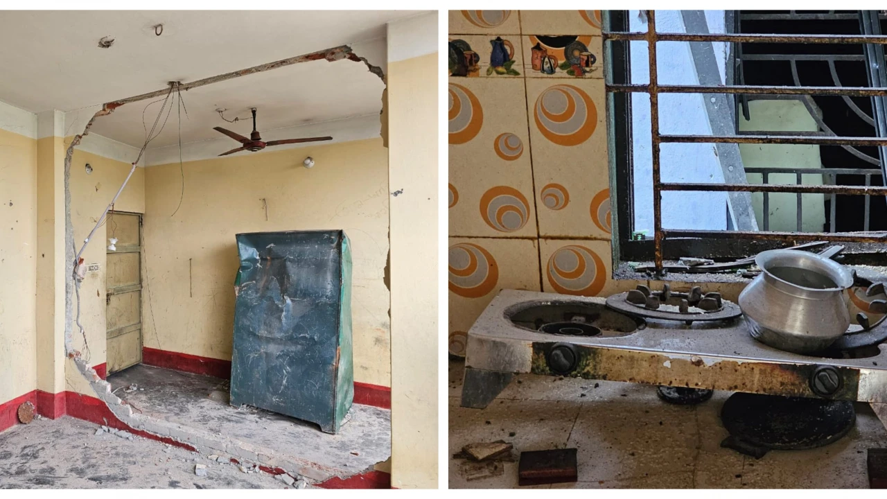 গ্যাসের আগুনে বাসায় বিস্ফোরণ, উড়ে গেল দেয়াল