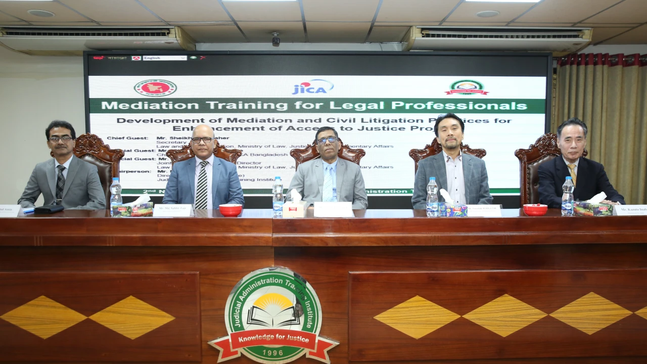 আইন পেশাজীবীদের জন্য বিরোধ নিষ্পত্তি নিয়ে জাইকার প্রশিক্ষণ