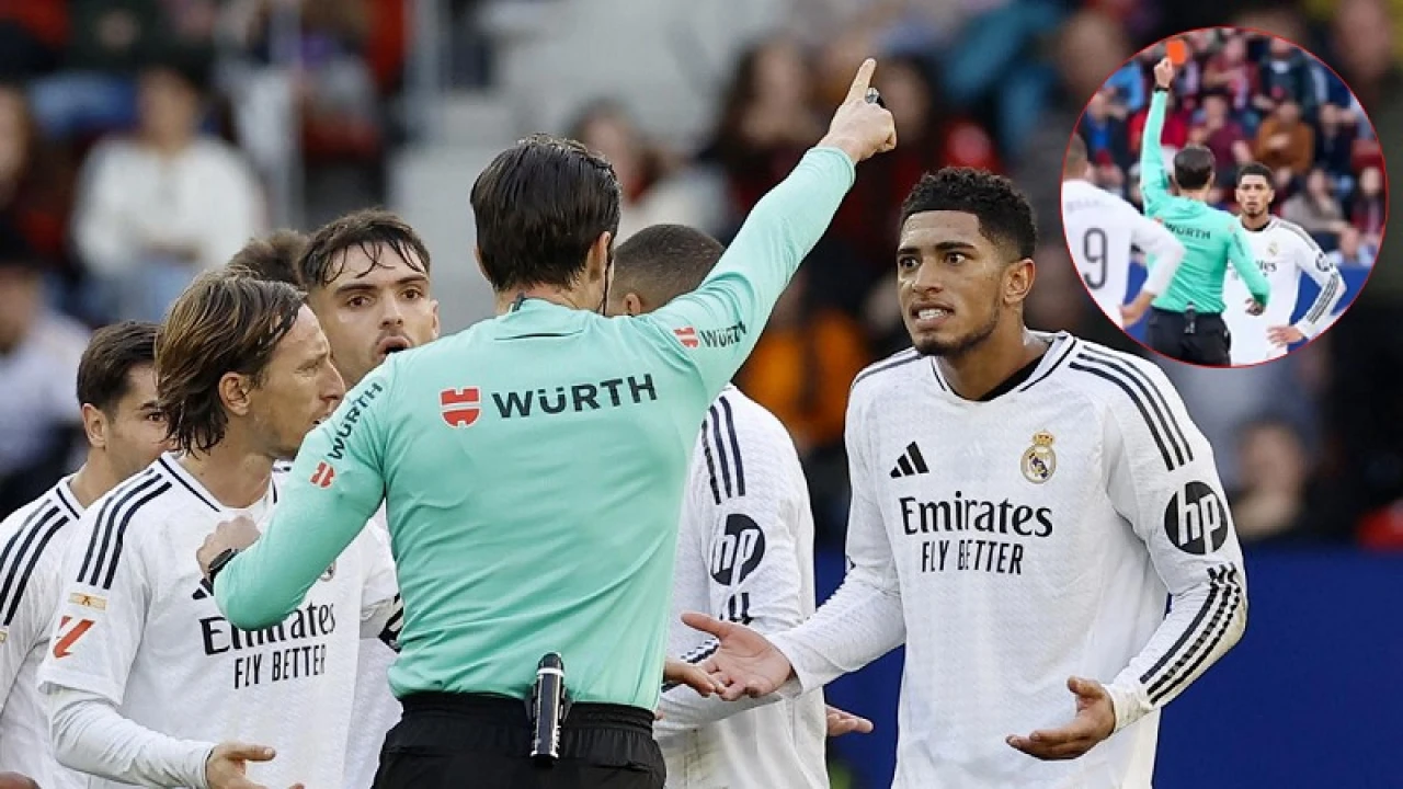 বেলিংহামের লাল কার্ডের ম্যাচে রিয়াল মাদ্রিদের ড্র