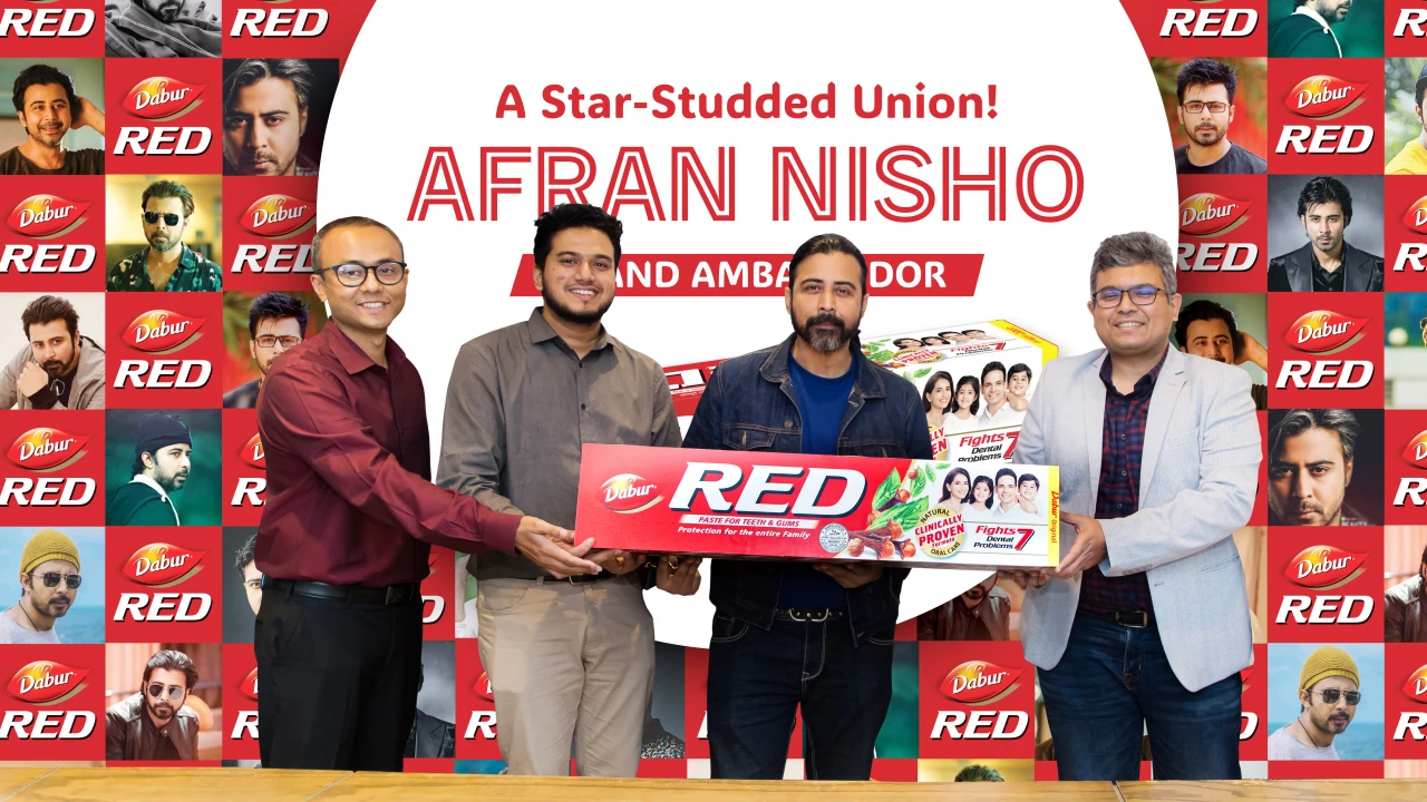 ডাবর রেড টুথপেস্টের ব্র্যান্ড অ্যাম্বাসেডর হলেন আফরান নিশো