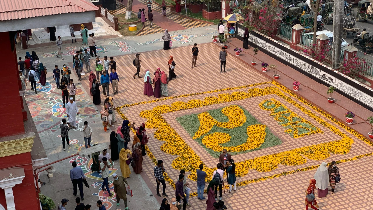 তিন হাজার সূর্যমুখী ফুলে ভাষা শহিদদের শ্রদ্ধা