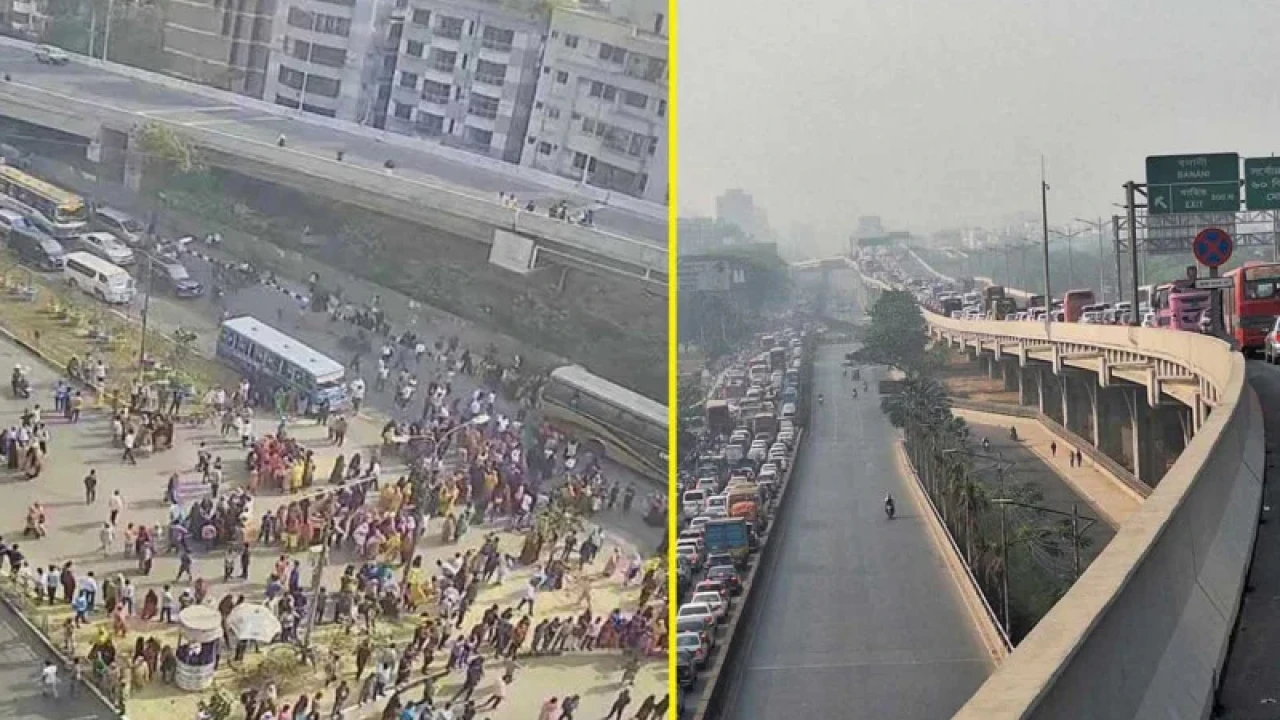 বনানীতে গাড়িচাপায় পোশাকশ্রমিক নিহত, প্রতিবাদে অবরোধে তীব্র যানজট