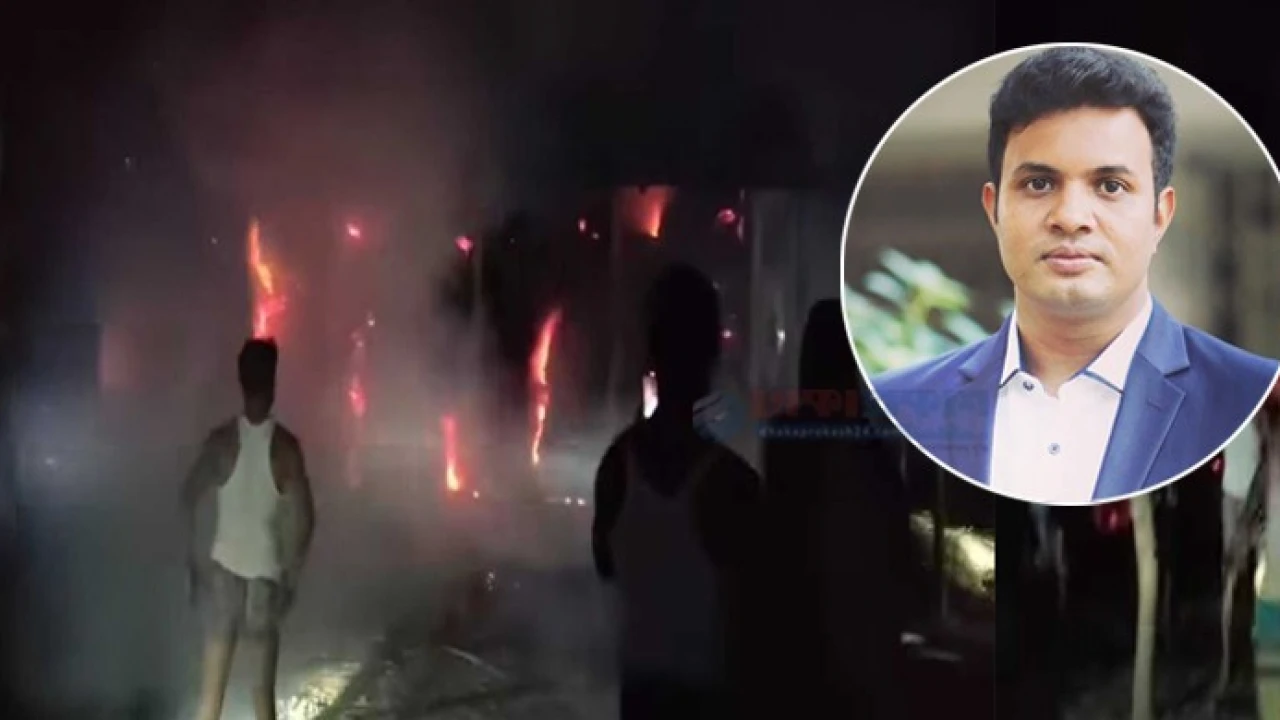 ছাত্রলীগের কেন্দ্রীয় সভাপতি সাদ্দামের বাড়িতে আগুন
