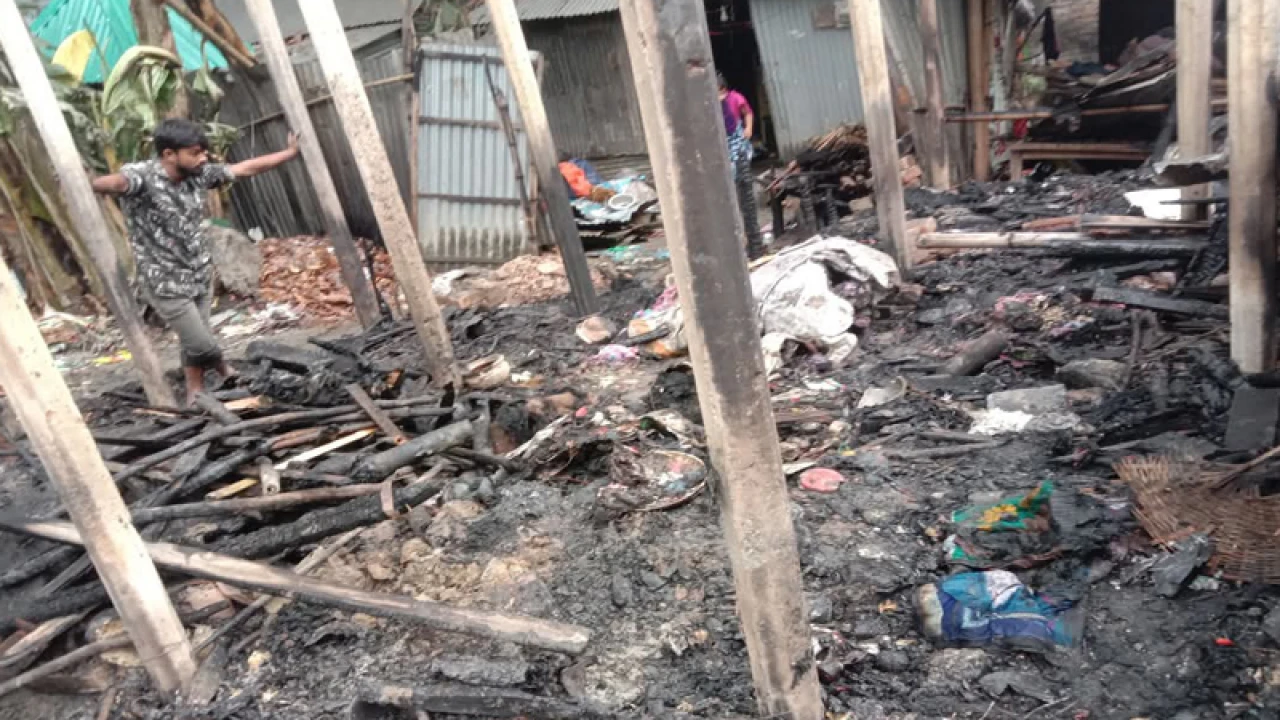 মেলান্দহে সুইপার কলোনিতে আগুন