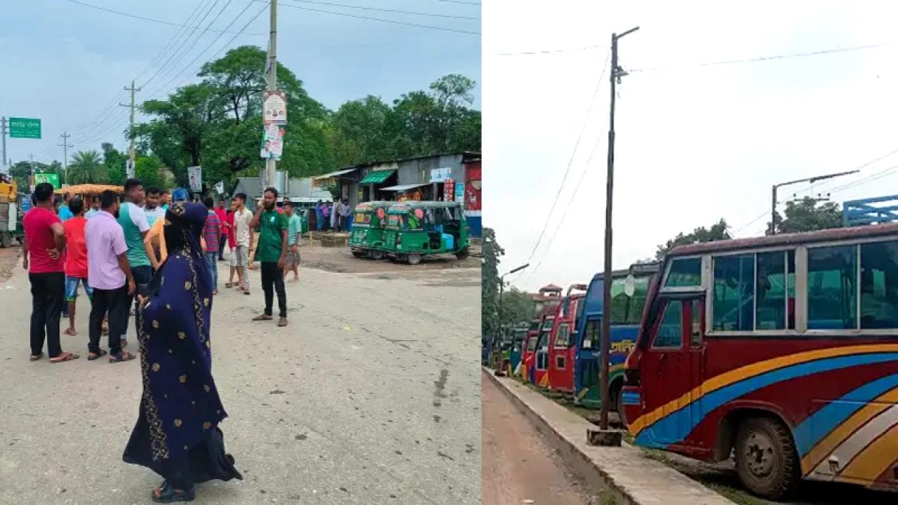 চালককে মারধরের জেরে বাস বন্ধ, দুই জেলার যাত্রীদের ভোগান্তি