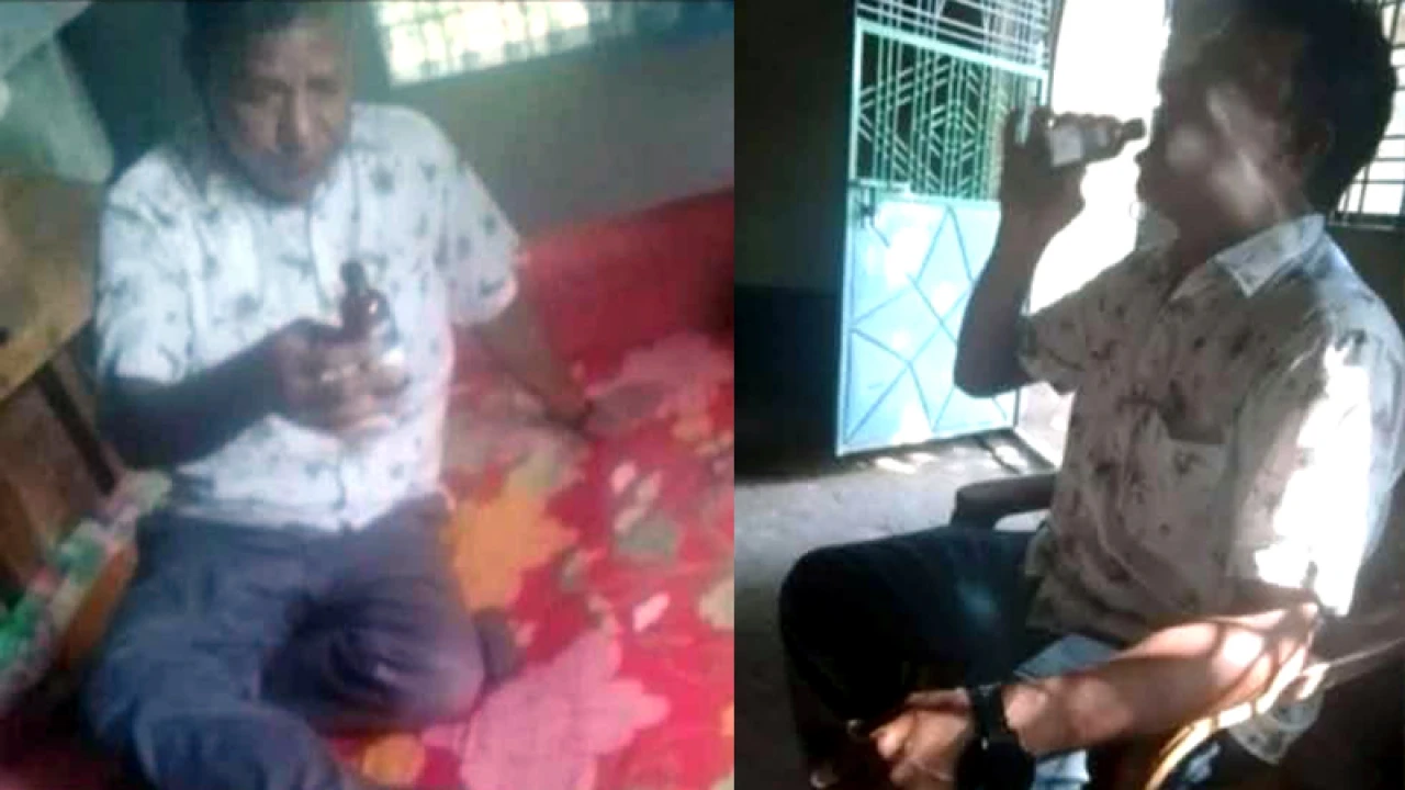 ইউপি সচিবের মাদক সেবনের ছবি ভাইরাল