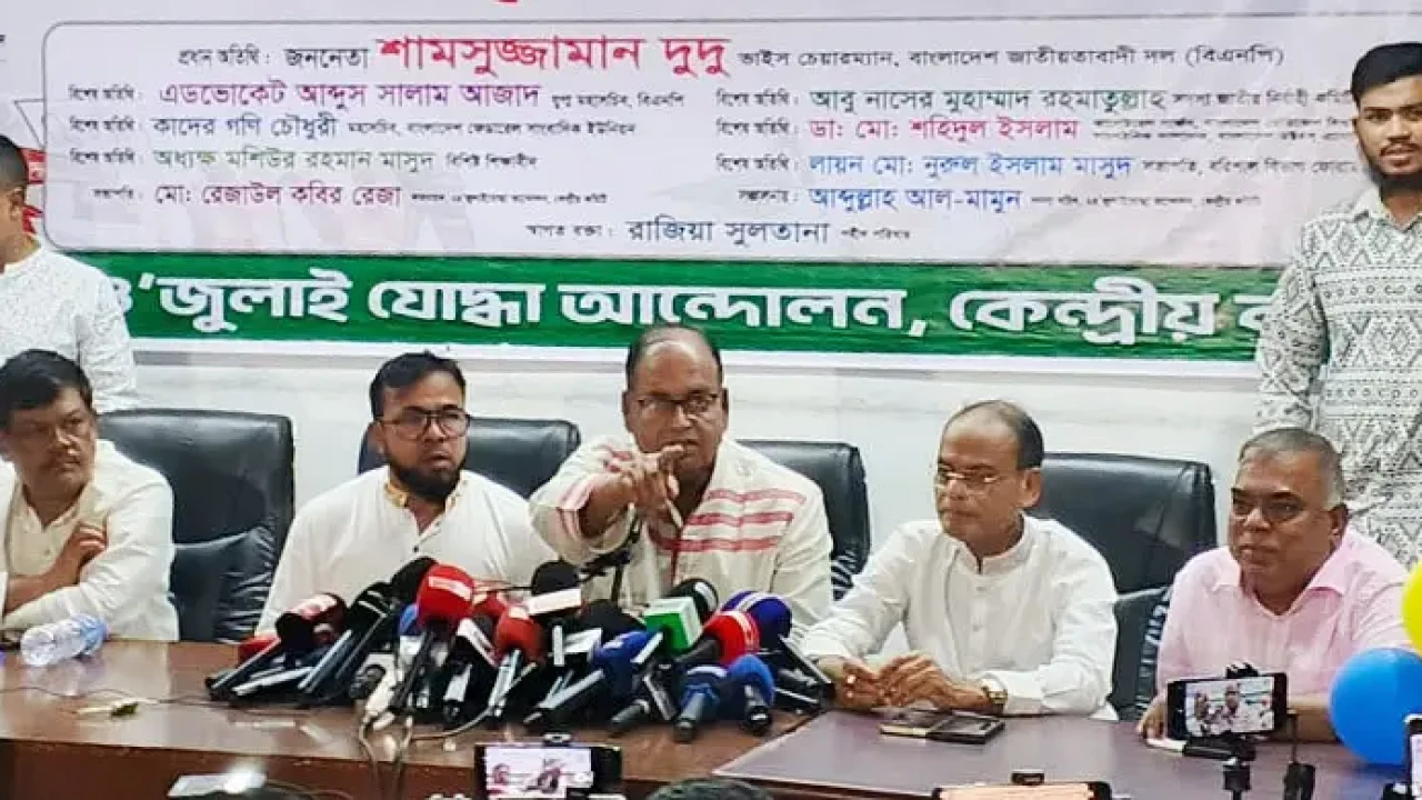 প্রতিবেশী একটি দেশ বাংলাদেশের গণতন্ত্র ধ্বংসে সহযোগিতা করেছে: দুদু