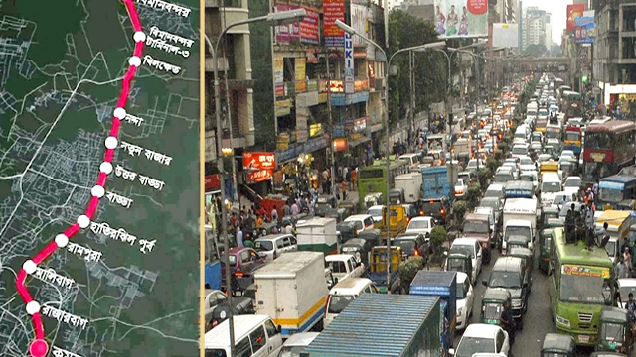 বাড্ডা-রামপুরা সড়কে মেট্রো লাইনের কাজ শুরু, সময় নিয়ে বের হওয়ার অনুরোধ